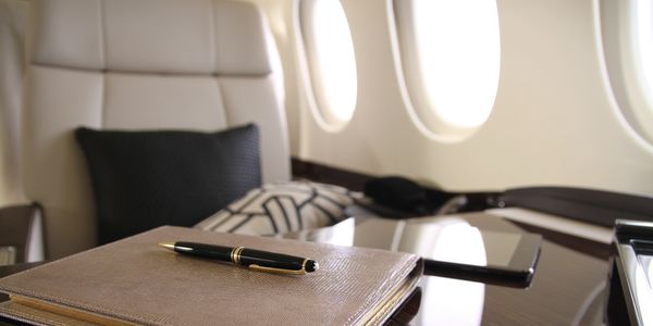 Clearview Aviation Falcon Private Jet Conference Table