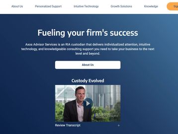 Axos RIA Custody Clearing screenshot financial advisor custodian wealth management advisorx2