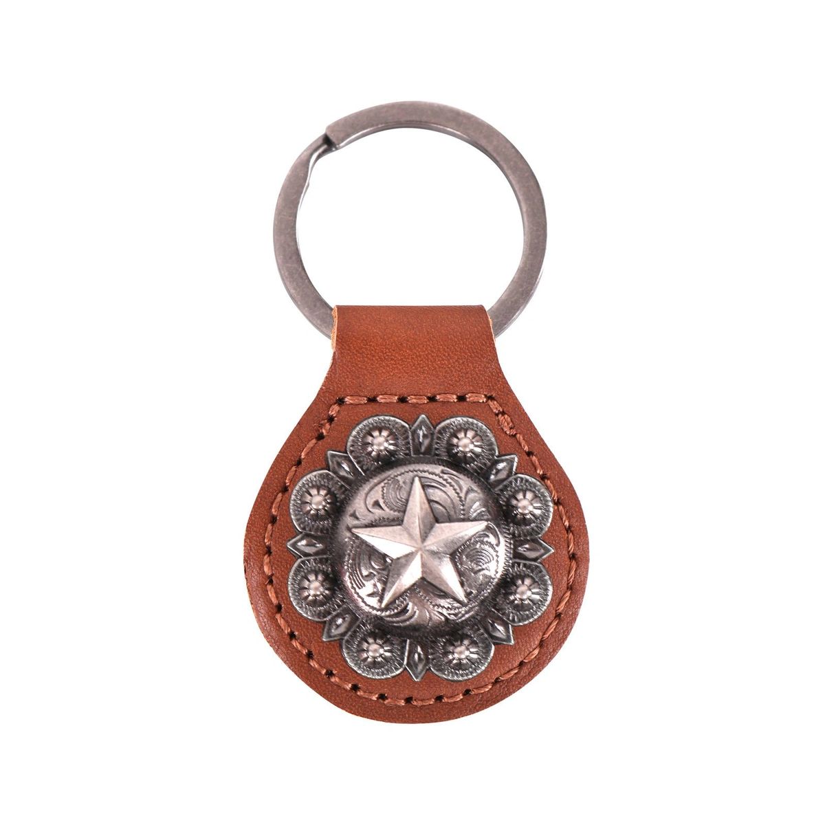 Southwestern Sun Leather Key Fob Key Chain