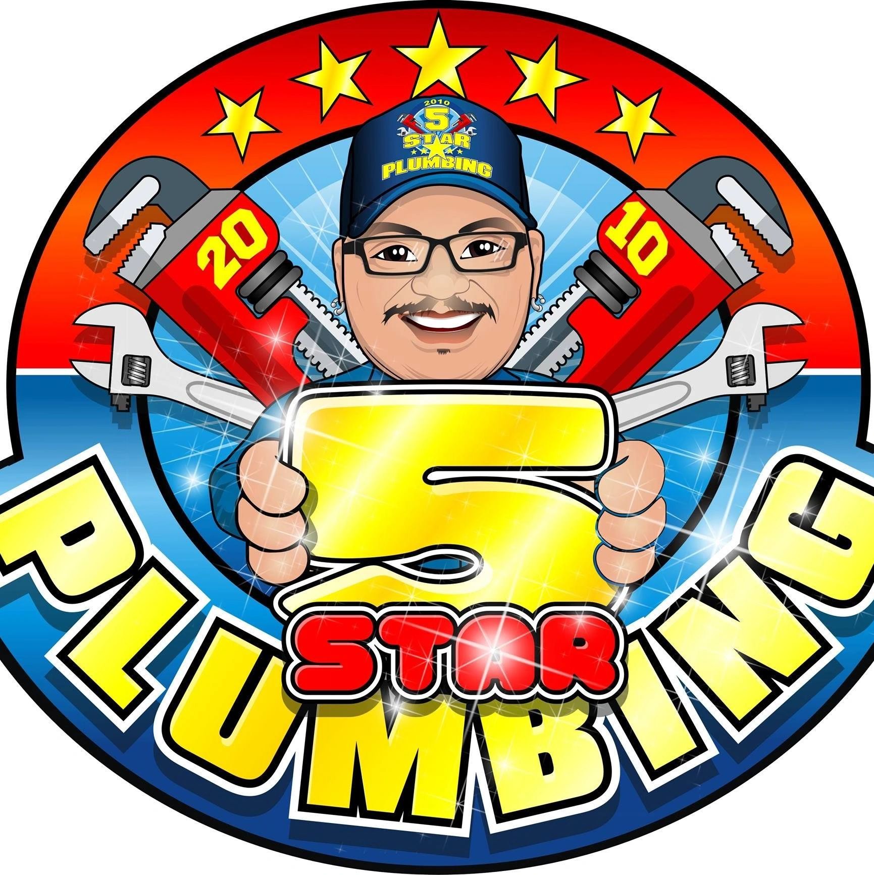 5 star plumbing logo