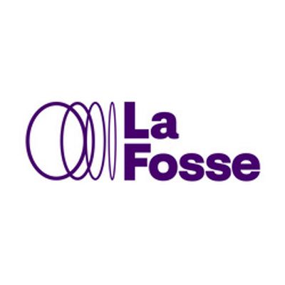 Logo of La Fosse with overlapping purple circles and bold text.