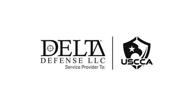 Logo of Delta Defense LLC and USCCA service provider partnership.