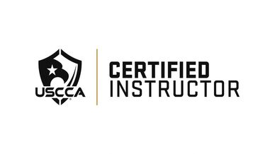 USCCA Certified Instructor logo with shield and star design.
