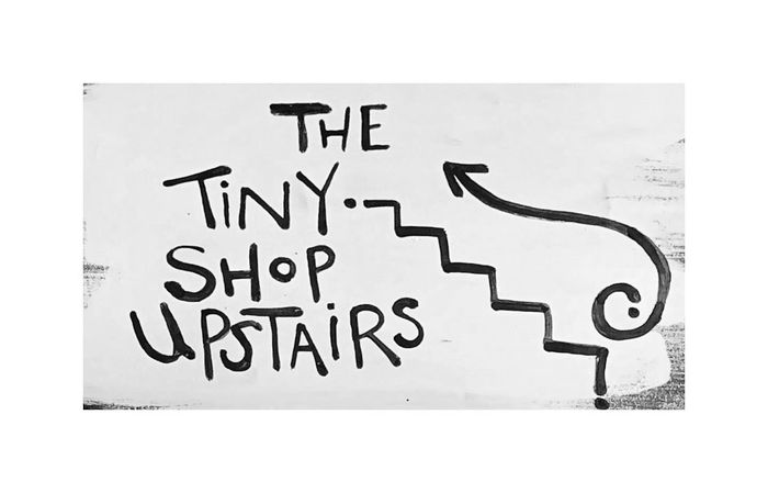 Tiny Shop Upstairs branding, created by local artist Theo Harasymiw
