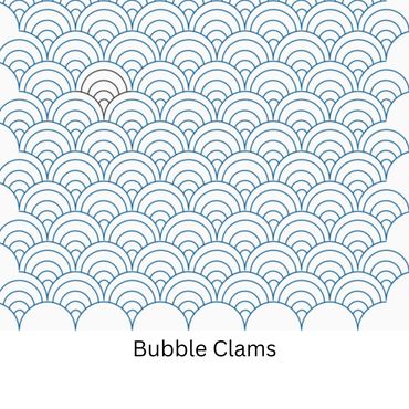 Bubble clams Edge to Edge design.