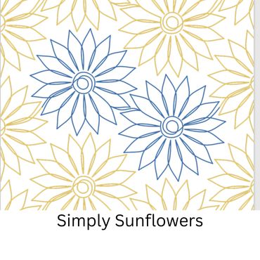 Siimply Sunflowers Edge to Edge design.