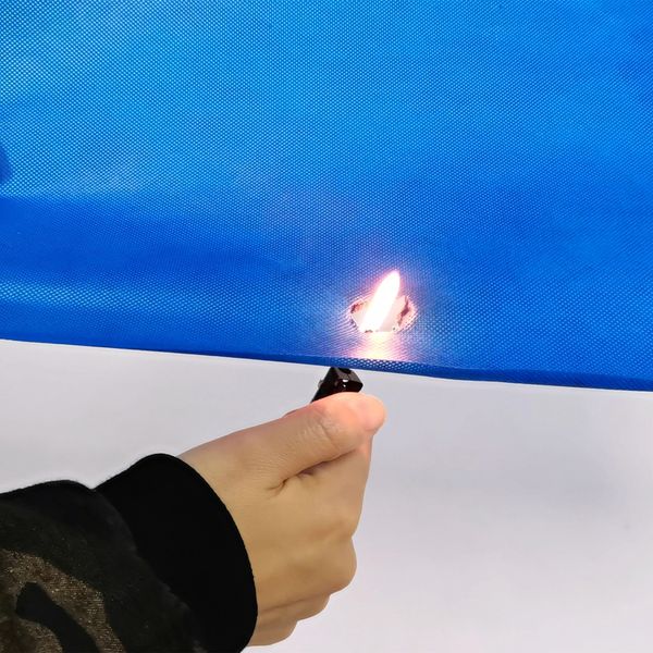 Fire retardant blue and black nonwoven fabric for medical curtains