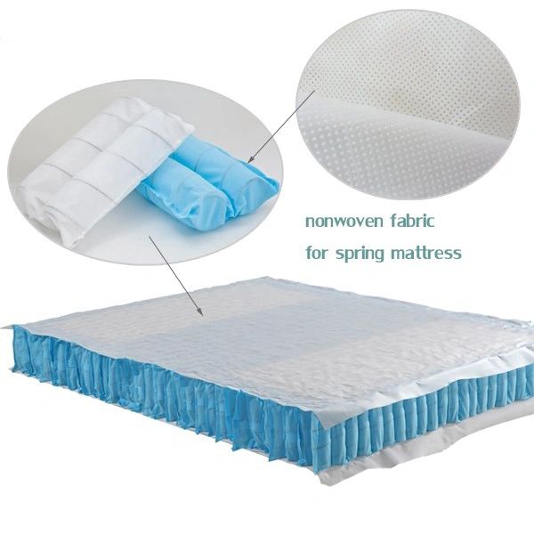 Manufacture of spring pocket nonwoven fabric for mattresses