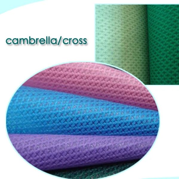 Cross nonwoven fabric for shopping bags and car cover