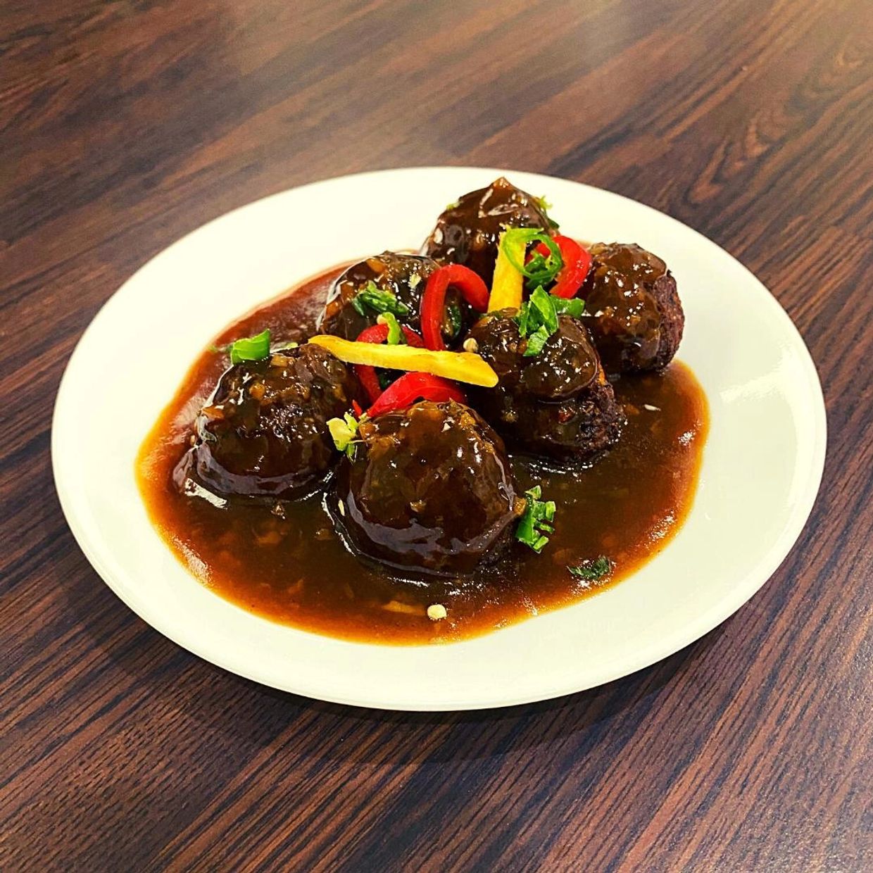 delicious meatballs covered in sauce