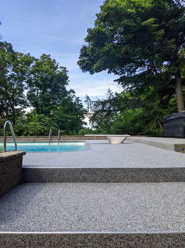 Pool deck resurfacing Rubber