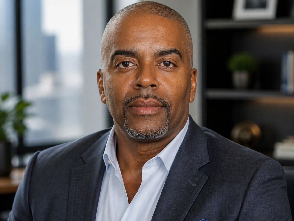 Portrait of a confident man in a suit.