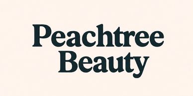 Logo with text 'Peachtree Beauty'.
