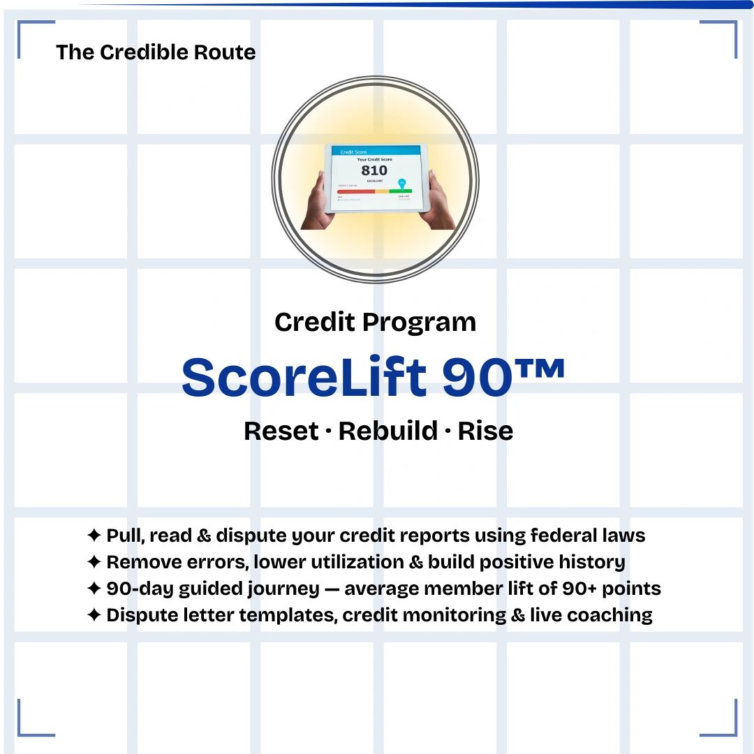 ScoreLift 90™: A credit program to reset, rebuild, and rise your credit score.