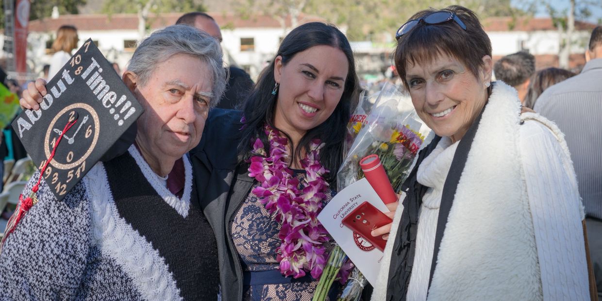 Nachum, Nicole and Zahava Dembowich (from left to right)