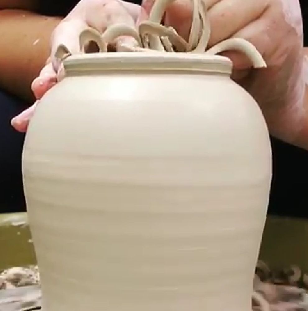 Trimming pottery