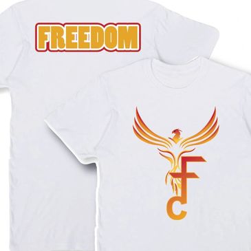 Unisex t-shirt, soft, perfect for everyday wear. Showcases the FTC logo,  FREEDOM statement.