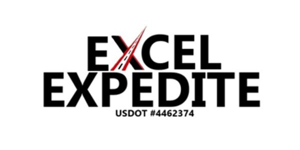 Logo of Excel Expedite with a stylized red road forming part of the letter X.