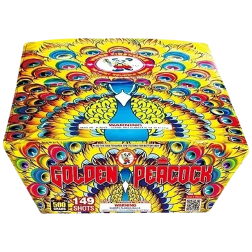 fireworks 500 gram zipper cake golden peacock