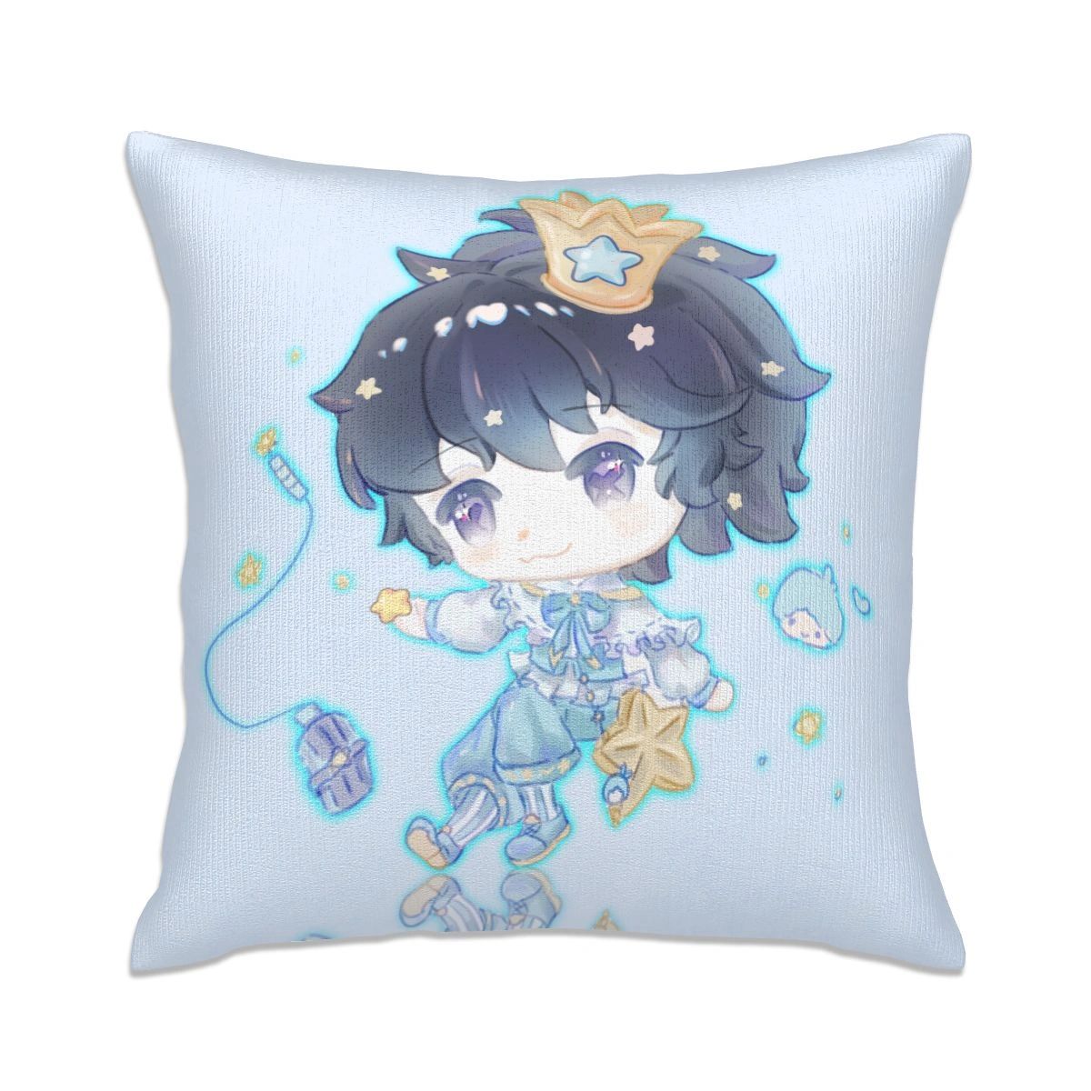 Chibi Boy Anime-Style Decorative Lumbar Pillowcase
