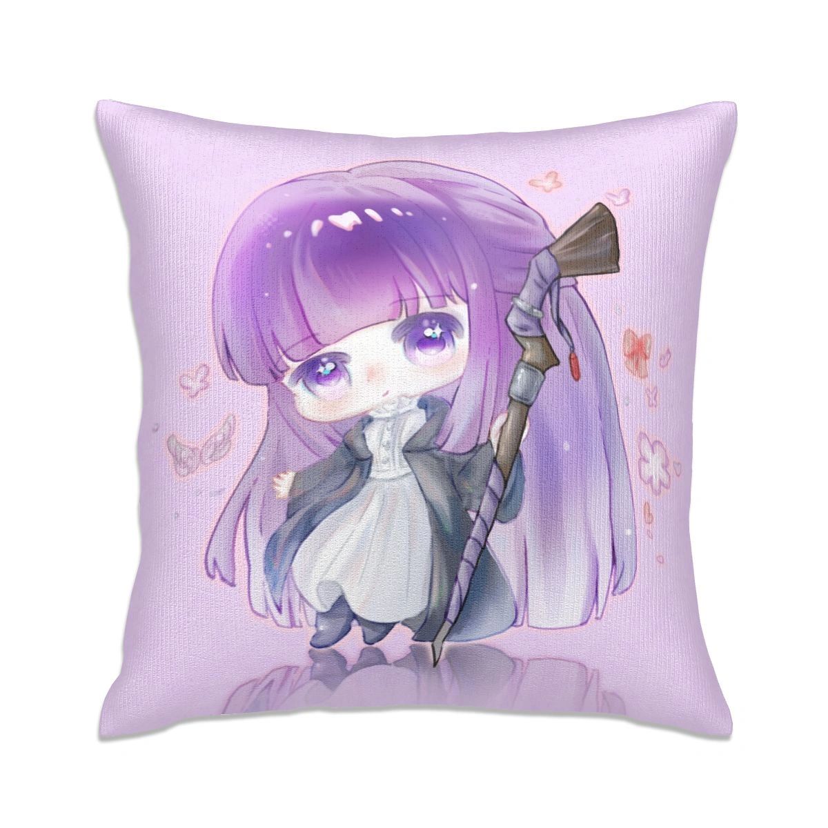 Chibi Magic Girl Anime-Style Decorative Lumbar Pillowcase