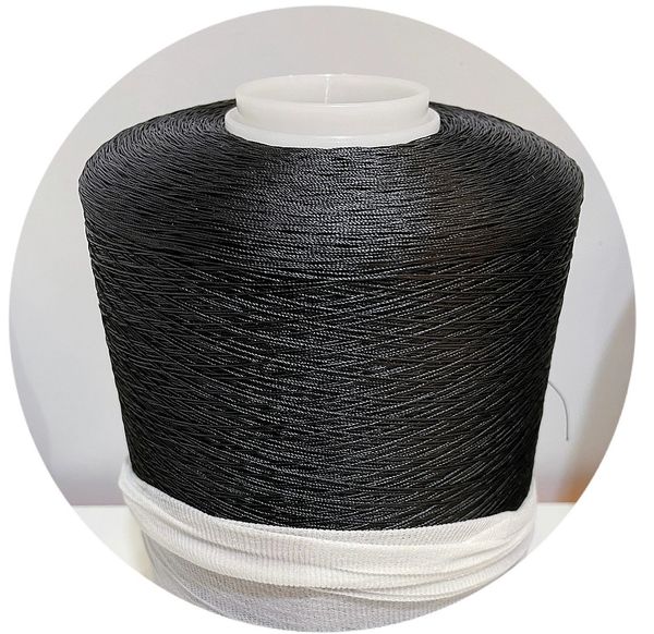 Twisted high tenacity industrial yarn of polyester, nylon 6, nylon 66 in dye tube or paper tube