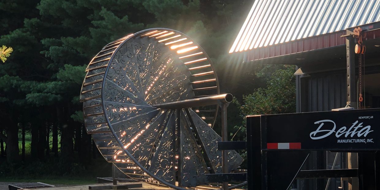 Custom Steel Exterior Staircase fabricated by Chiasson Smoke, for Woodshire Studio.
