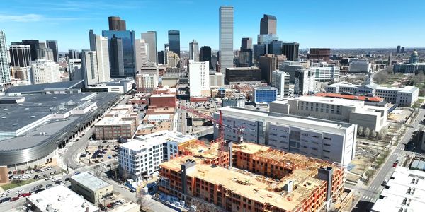 Denver Skyline, Drone Photo