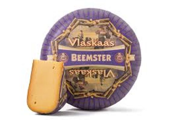 Wheel of Beemster Vlaskaas gouda cheese