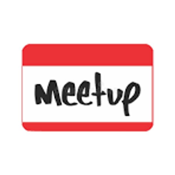 Meetup logo with red and white colors.