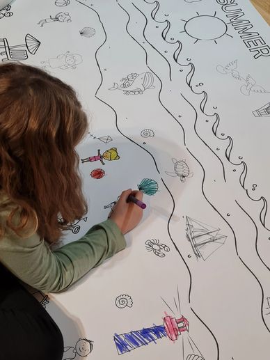 Giant colouring, preschool activities  pages 