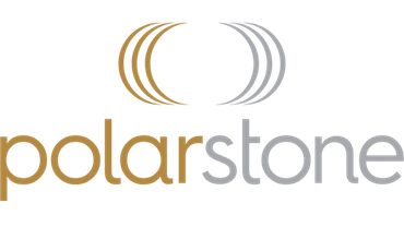 Logo with crescent shapes and the words polarstone.