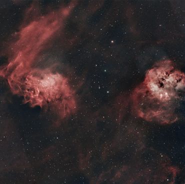 Flaming Star and Tadpoles Nebula