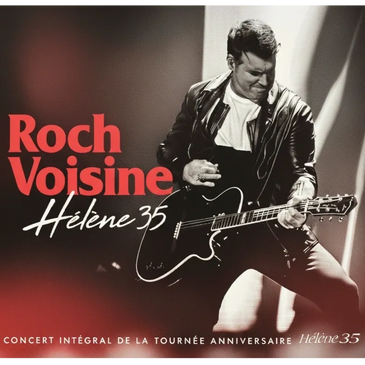 Roch Voisine playing guitar during Hélène 35 anniversary tour.