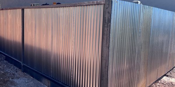  Newly installed bare metal fencing 