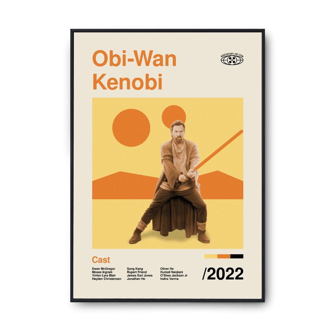 ObiWan Kenobi MidCentury TV series poster