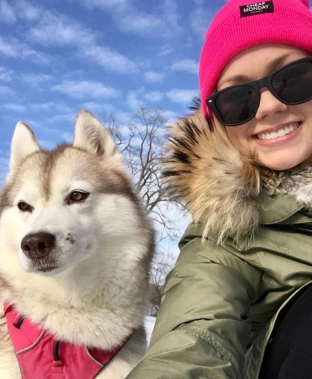 Emily Frisby (President and Founder) here with Nora enjoying a walk!