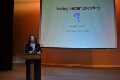 Susan speaks to The Illinois Community College Student Activities Association