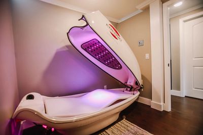 This is our infrared sauna in the sauna room at Barre Ma tanning salon, located near Wocester Ma.