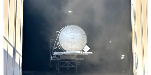 Controlled sandblasting process prepares each trailer for long-lasting durability.