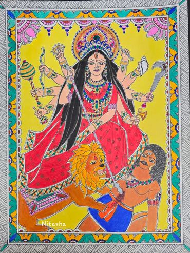 Madhubani Art; wall decor; folk art; indian art;  folk art India