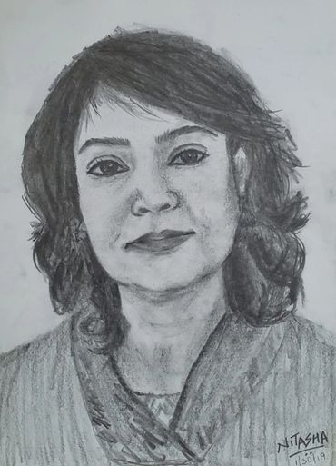 Self Portrait, Graphite on paper