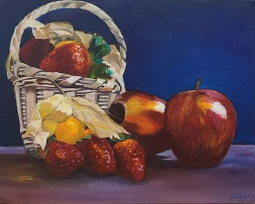 still life, wall art, art decor, fruit painting, fruit basket, wall decor, oil painting