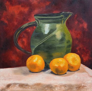 still life, wall art, art decor, fruit painting, fruit art, wall decor, oil painting, fruit pitcher