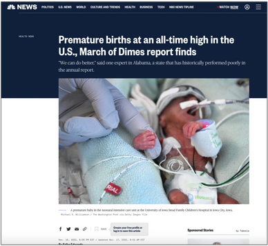 Dr Zsakeba Henderson featured in NBC News Article "Premature births at an all-time high in the U.S.,