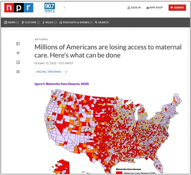 Dr Zsakeba Henderson featured in NPR article: "Millions of Americans are losing access to maternal c