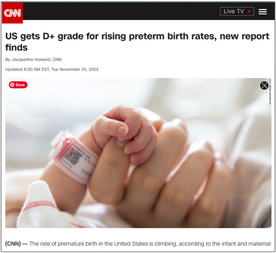 Dr Zsakeba Henderson featured in CNN article: "US gets D+ grade for rising preterm birth rates, new 