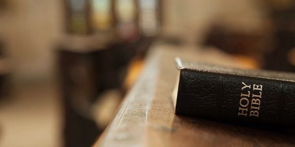Bible on pulpit