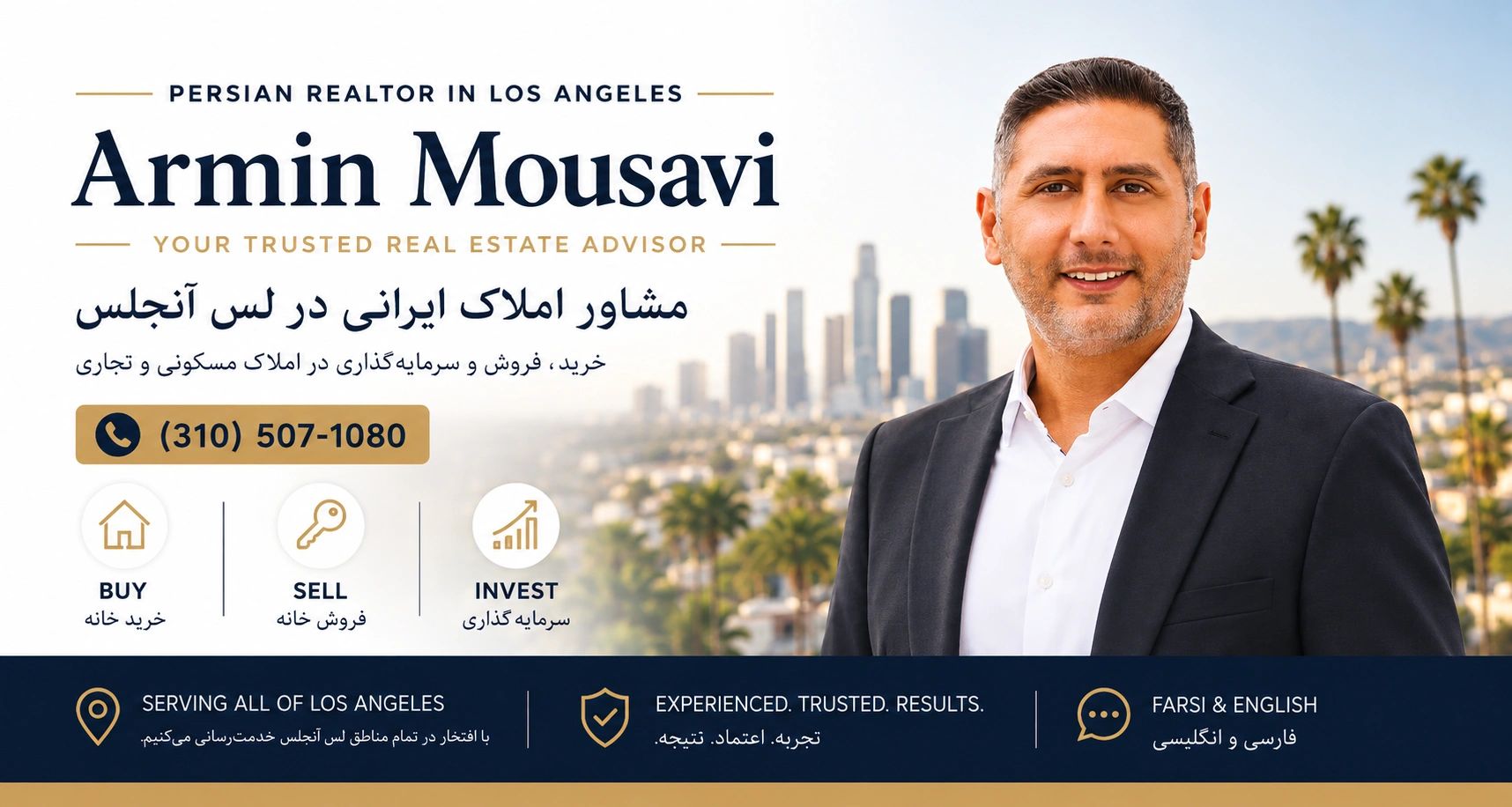 Armin Mousavi, Persian Realtor in Los Angeles.