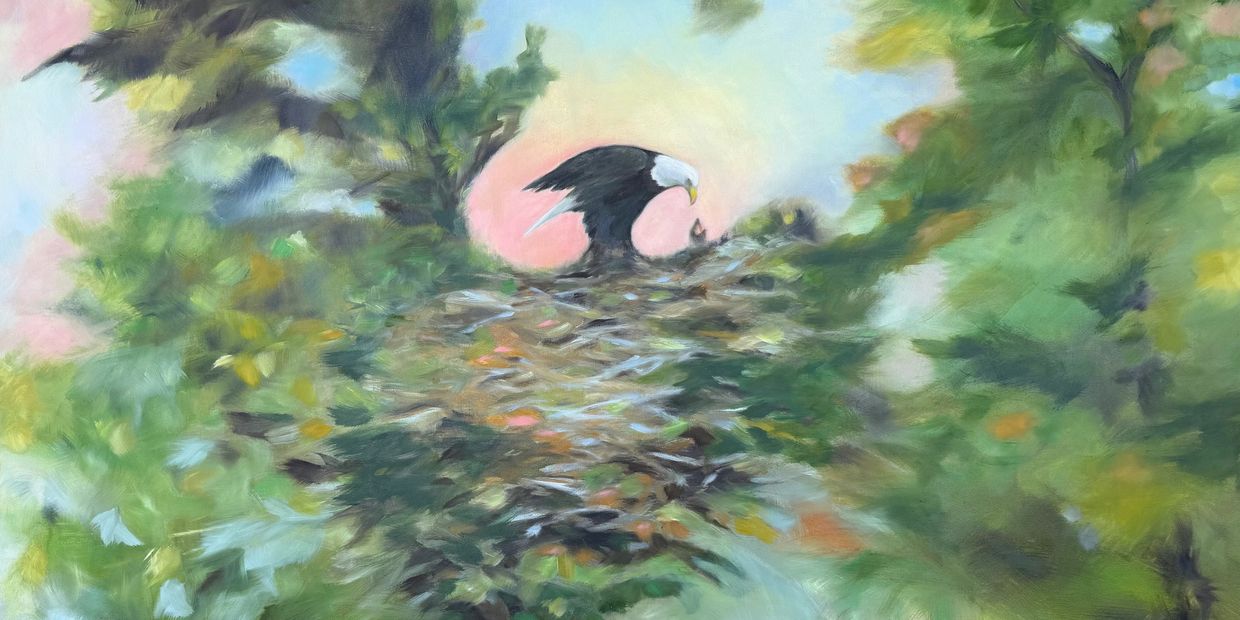 painting of eagles by lisa fasulo